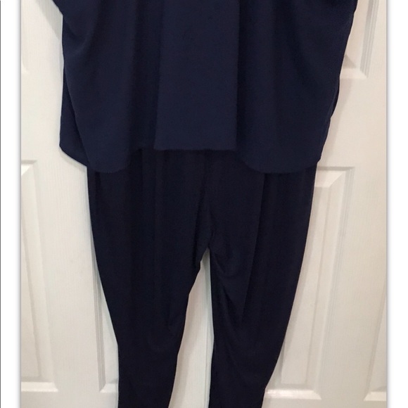 BNWT Chelsea Studio Navy Blue Jumpsuit 3X - Picture 6 of 7